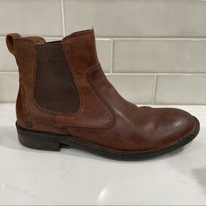Born Hemlock Brown Leather Chelsea Cushioned Ankle